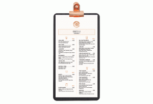 Cartel Bar drink list design